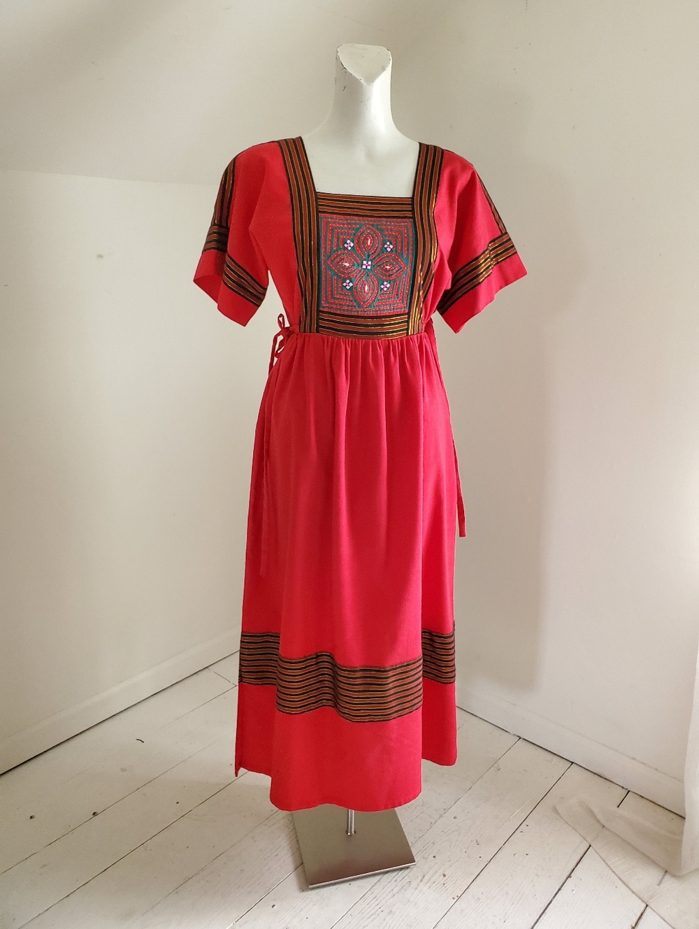 Red Folk Art Sun Dress